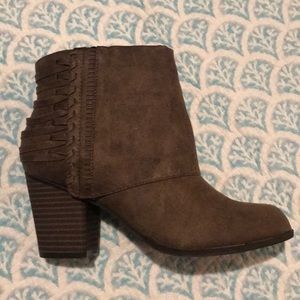 Brand New Brown Zip-Up Booties